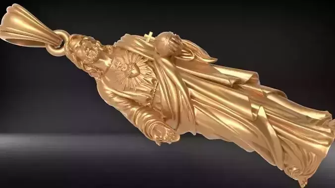 Sacred Heart of Jesus Pendant Charm Necklace Jewelry 