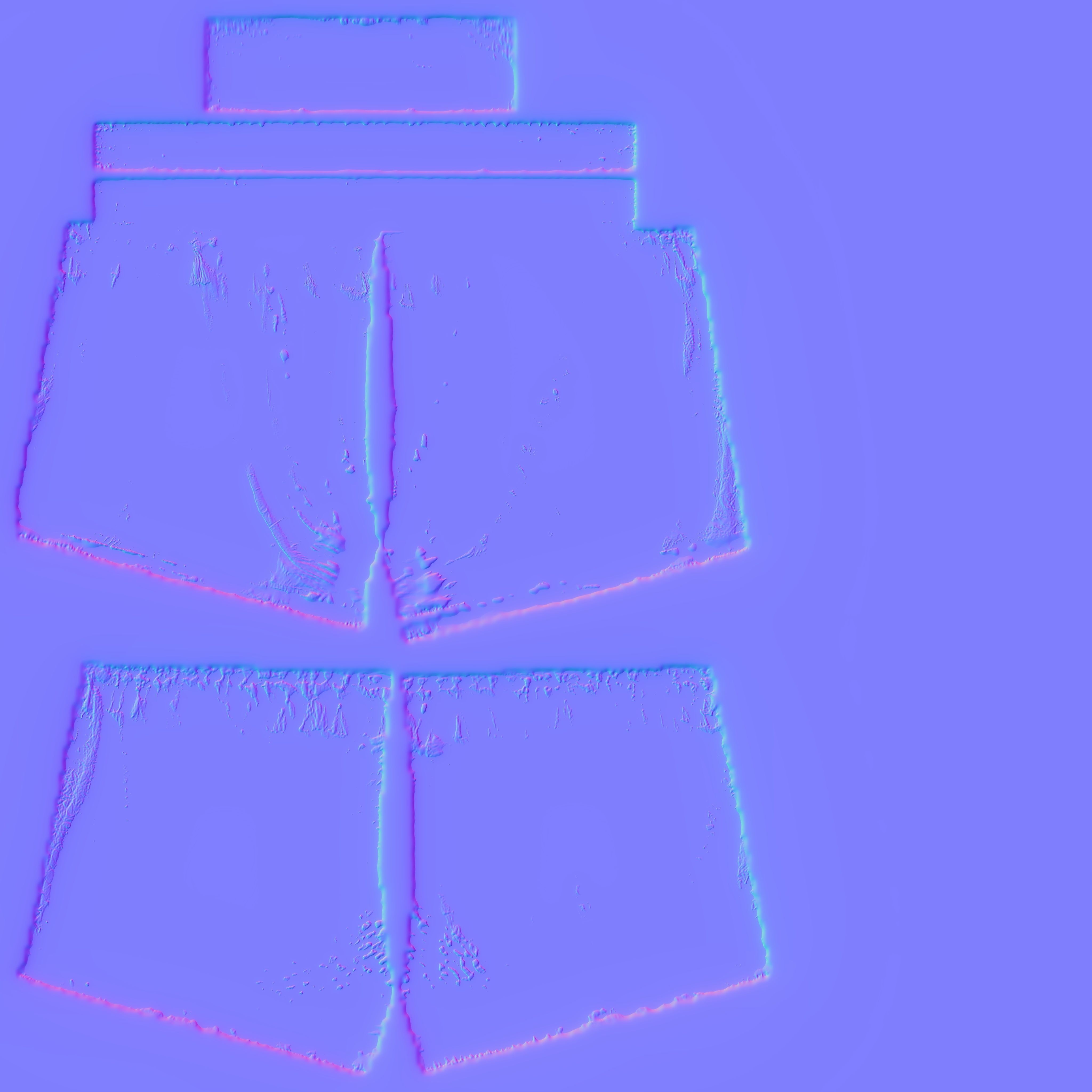 Boho Shorts PBR 4k Low-poly 3D model_4