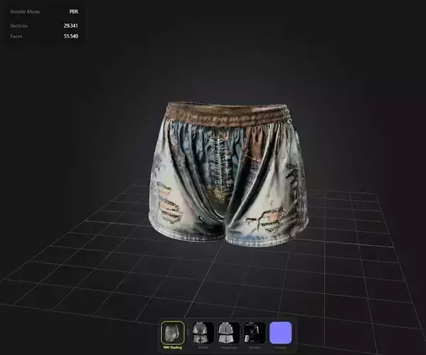 Torn Shorts PBR 4k
