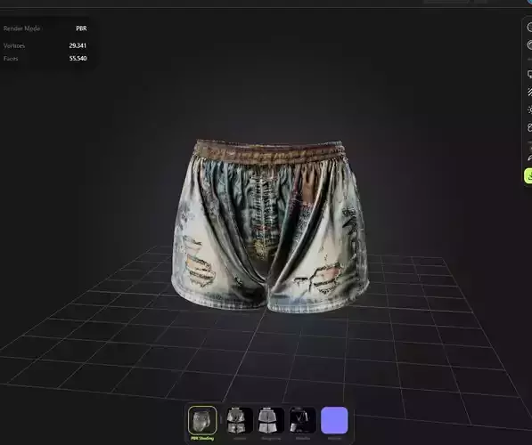 Torn Shorts PBR 4k