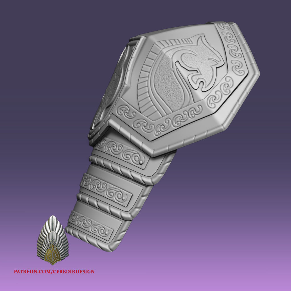 Theoden Shoulder Pauldron lord of the rings 3D DIGITAL Dl 3D print model_5