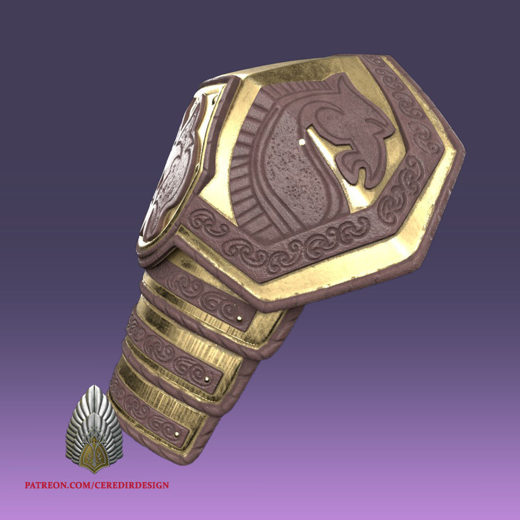 Theoden Shoulder Pauldron lord of the rings 3D DIGITAL Dl 3D print model_2
