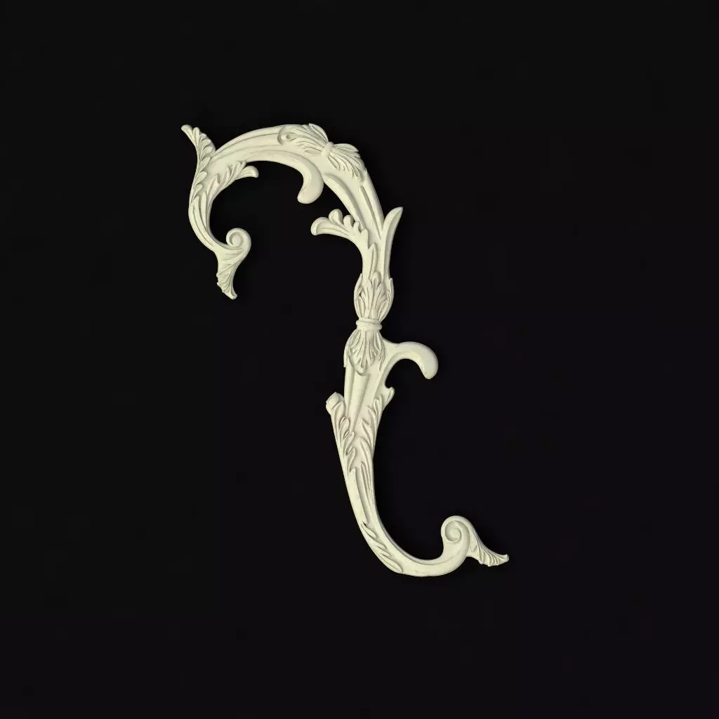 Central decor ornament for furniture 3D model_0