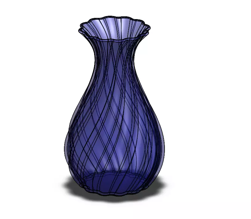 flower vase 3D print model_0