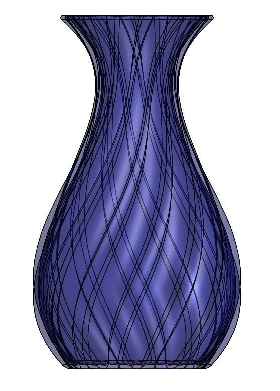 flower vase 3D print model_2