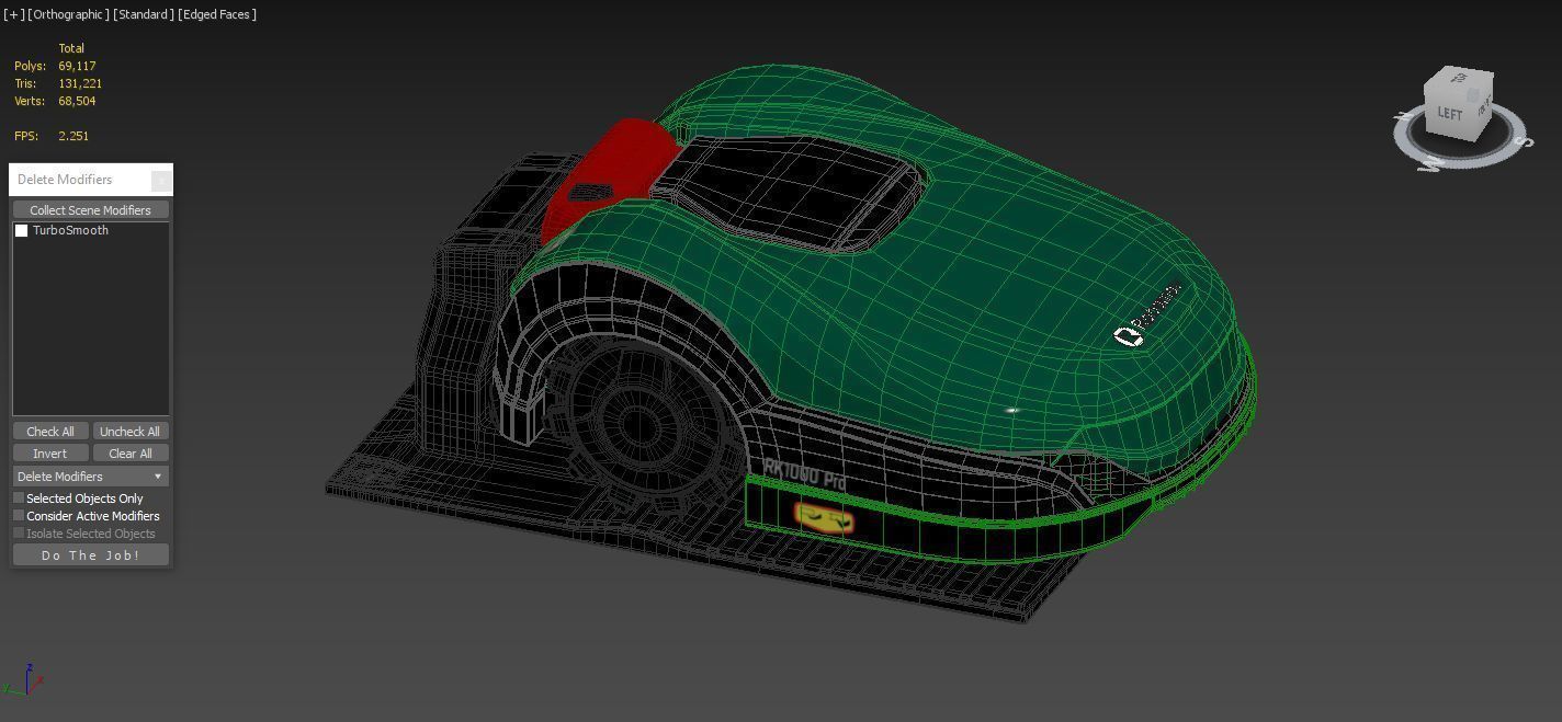 Robot Lawn Mower Robomow RK4000 Pro with charger 3D model_4