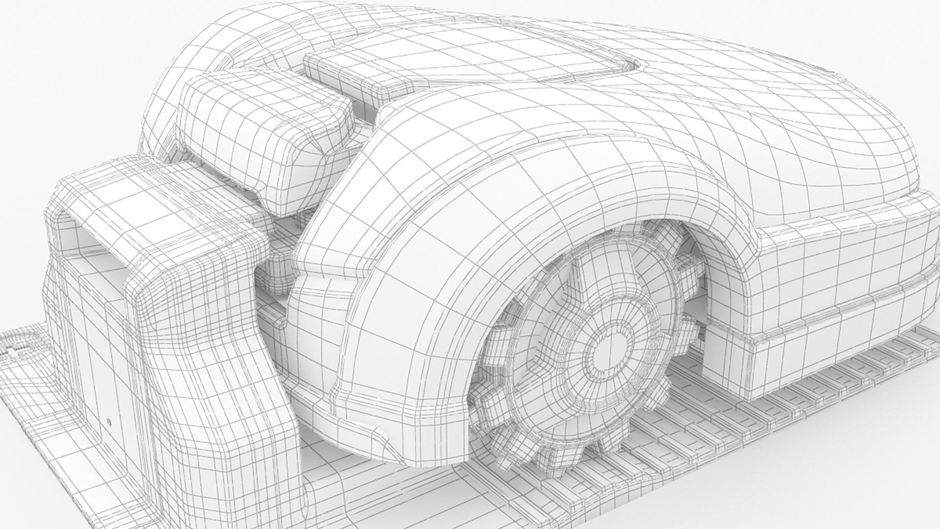 Robot Lawn Mower Robomow RK4000 Pro with charger 3D model_10