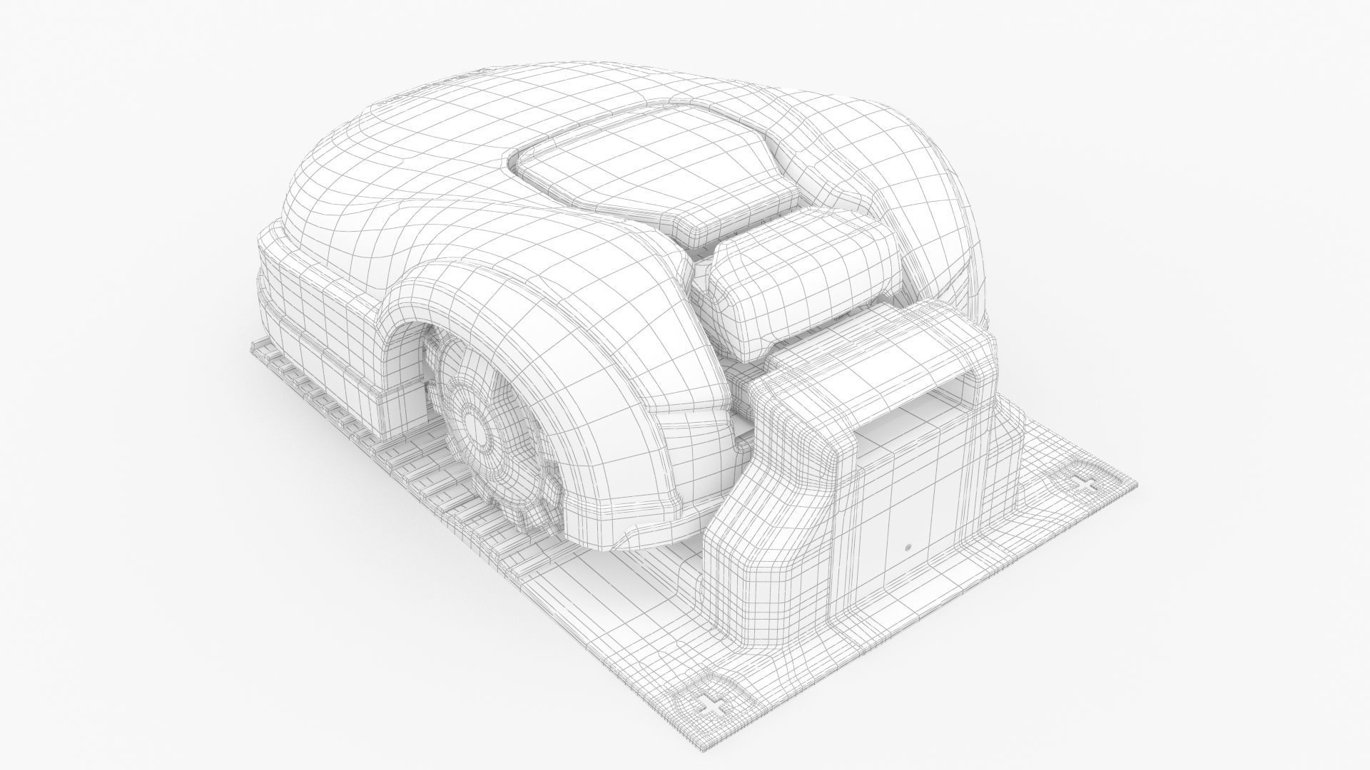 Robot Lawn Mower Robomow RK4000 Pro with charger 3D model_8