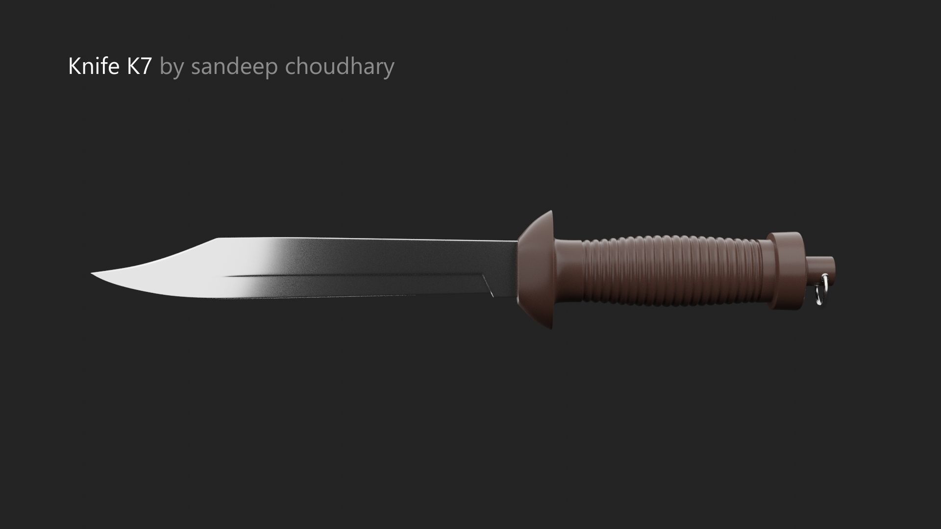 Knife K7 3D print model_1