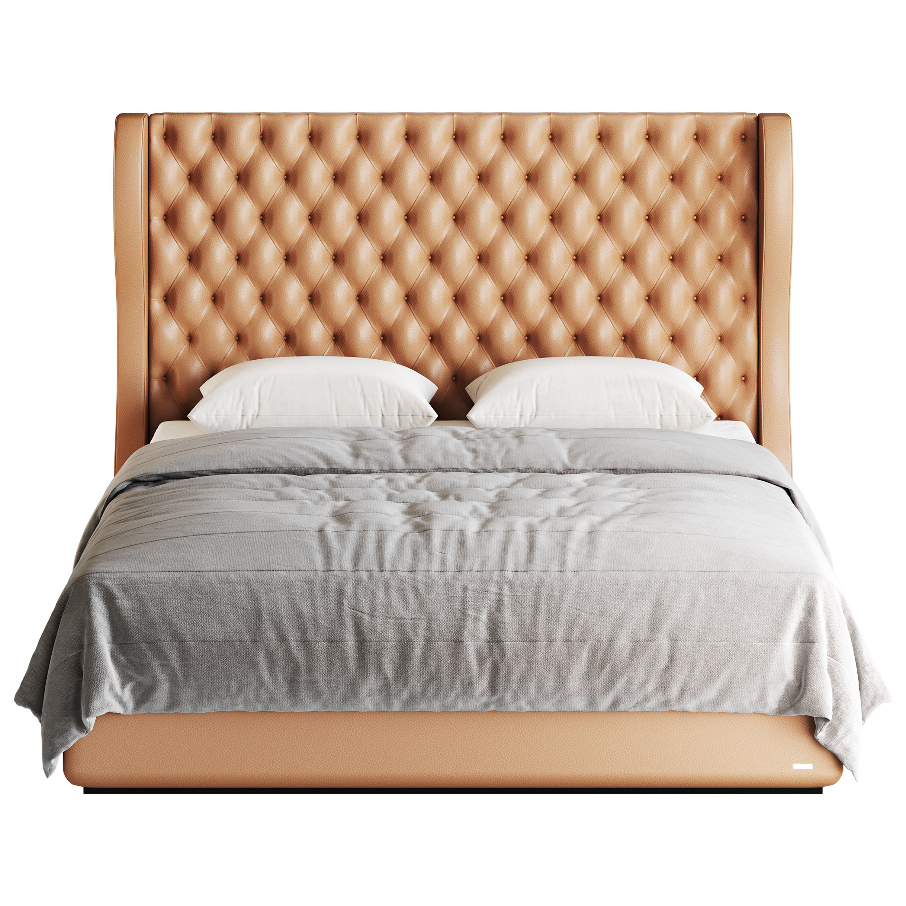 Quilting Upholstered Bed With Storage 3D model_8