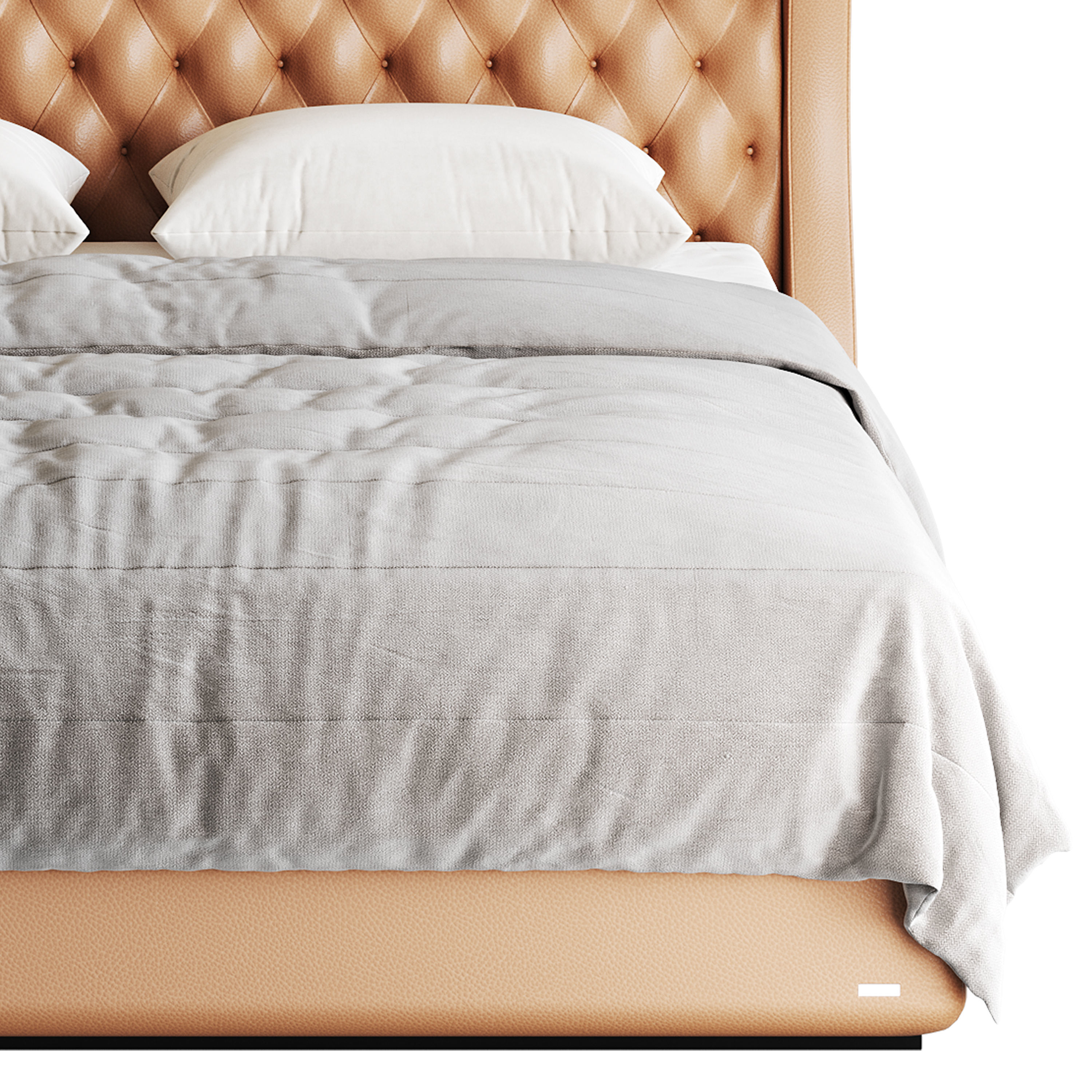 Quilting Upholstered Bed With Storage 3D model_9