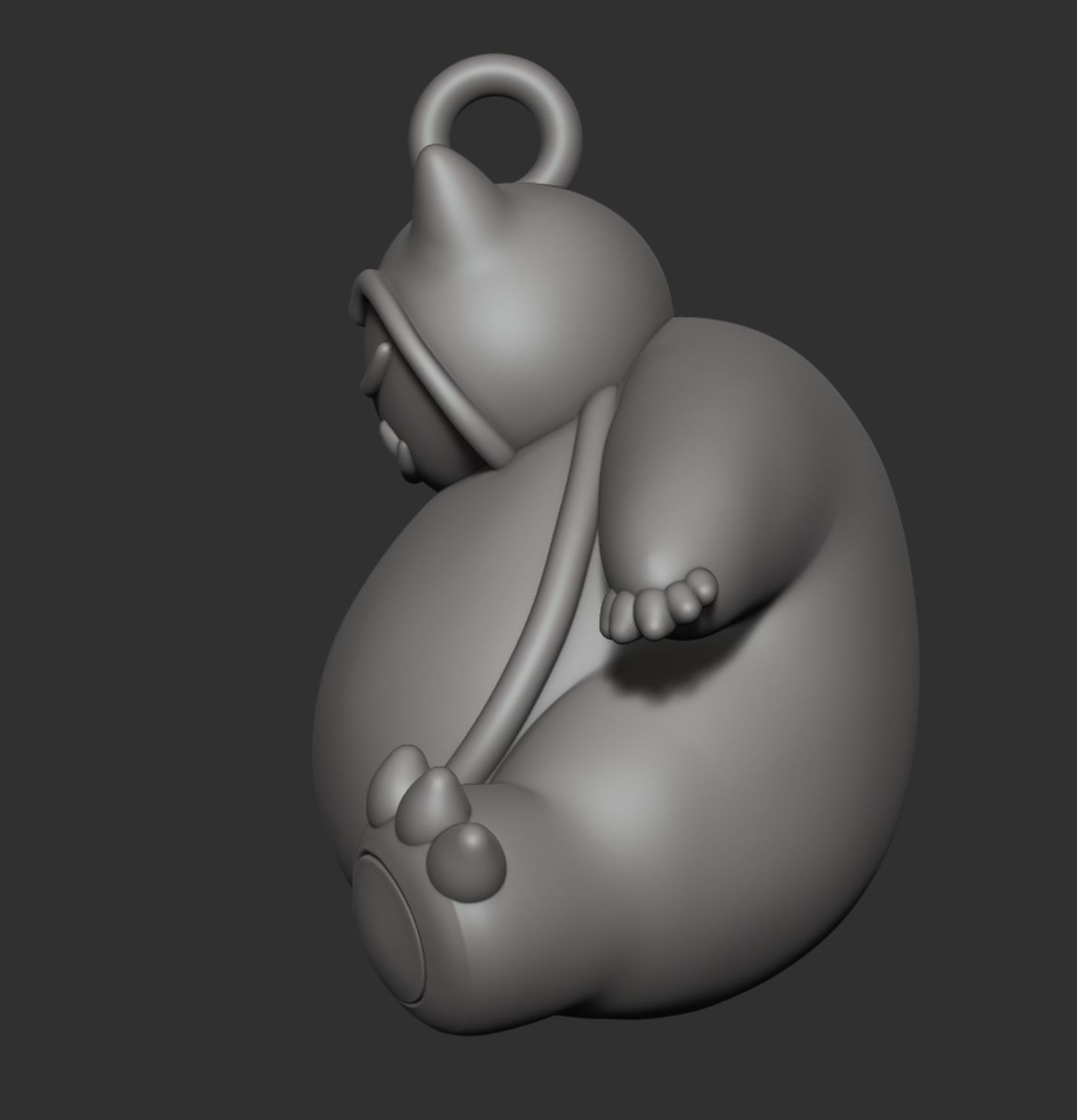 Snorlax pendant  3D print model_2