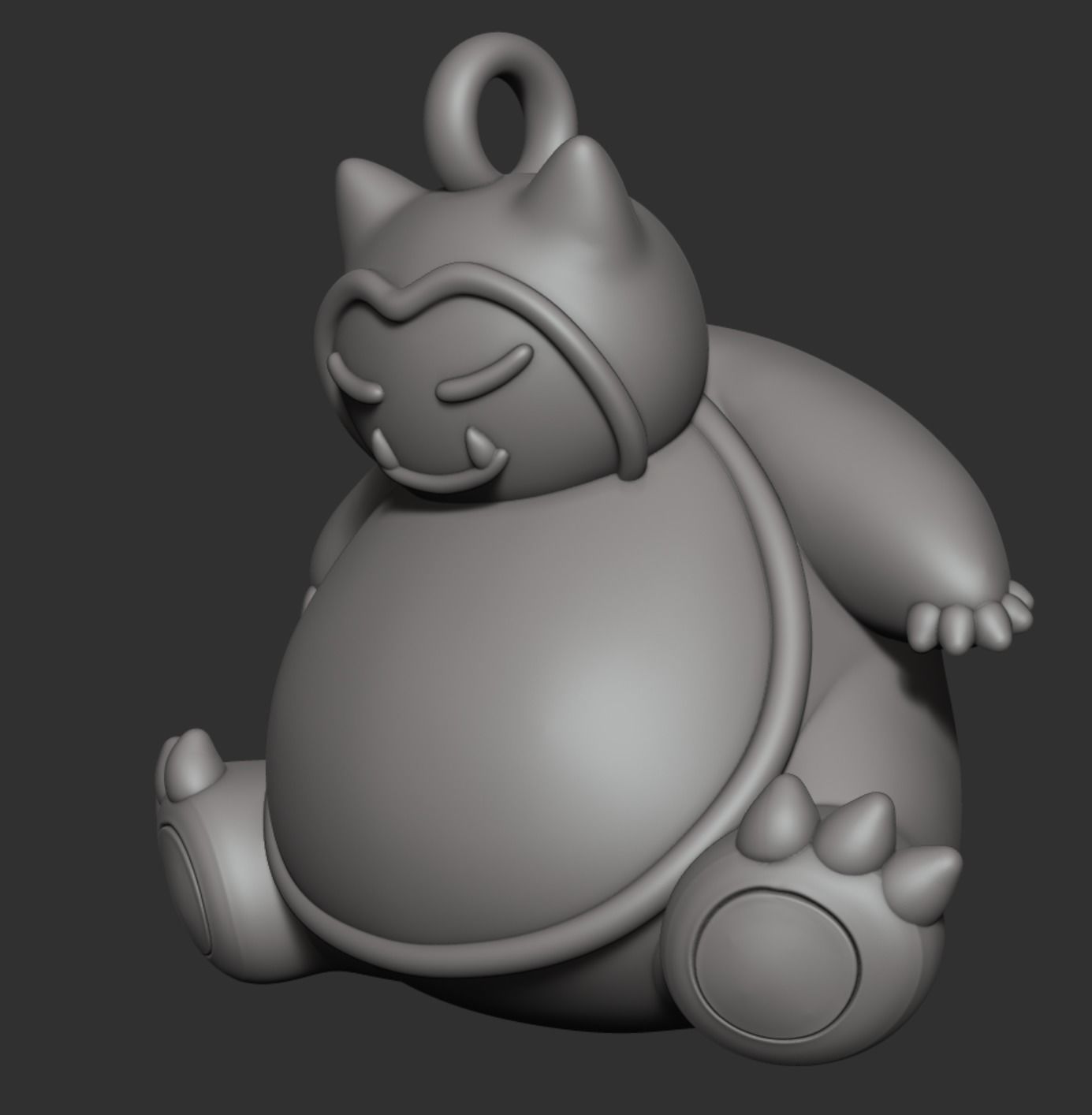 Snorlax pendant  3D print model_1