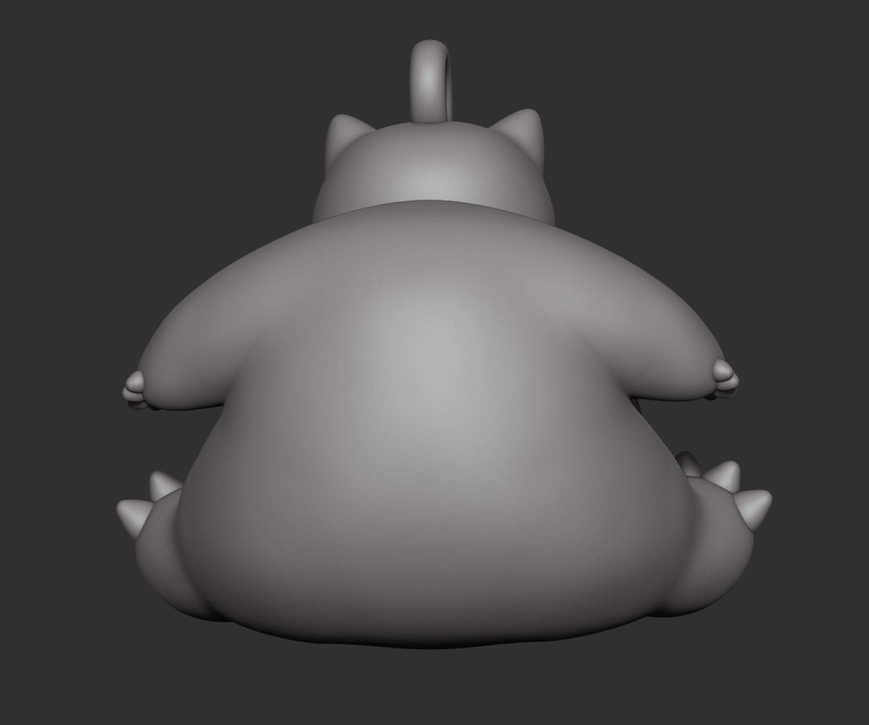Snorlax pendant  3D print model_3