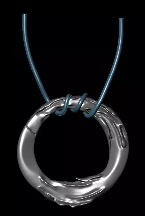 pendant depicting ocean waves Free 3D print model