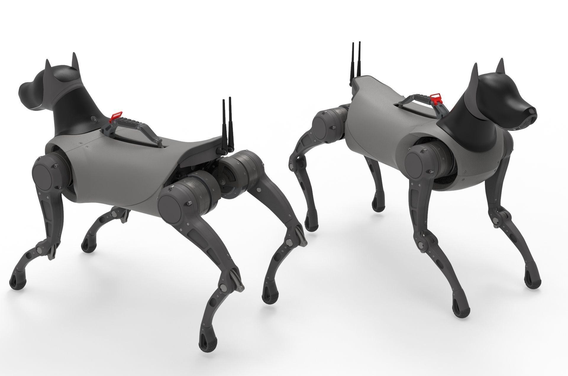 Cyber  Robot dog 3D model_2