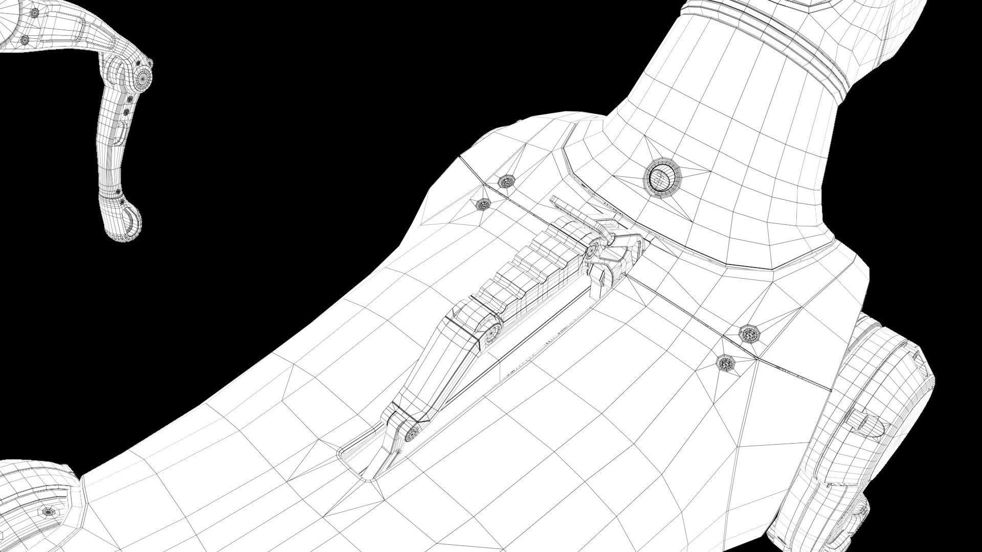 Cyber  Robot dog 3D model_29