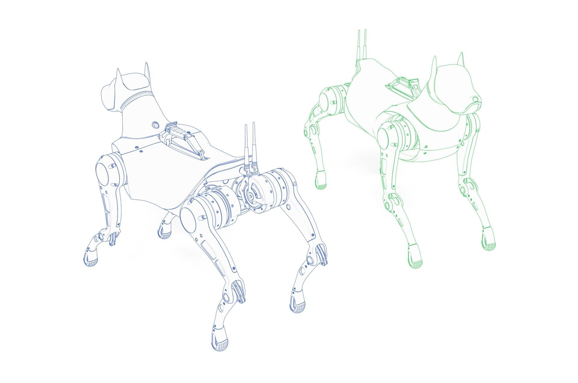 Cyber  Robot dog 3D model_21