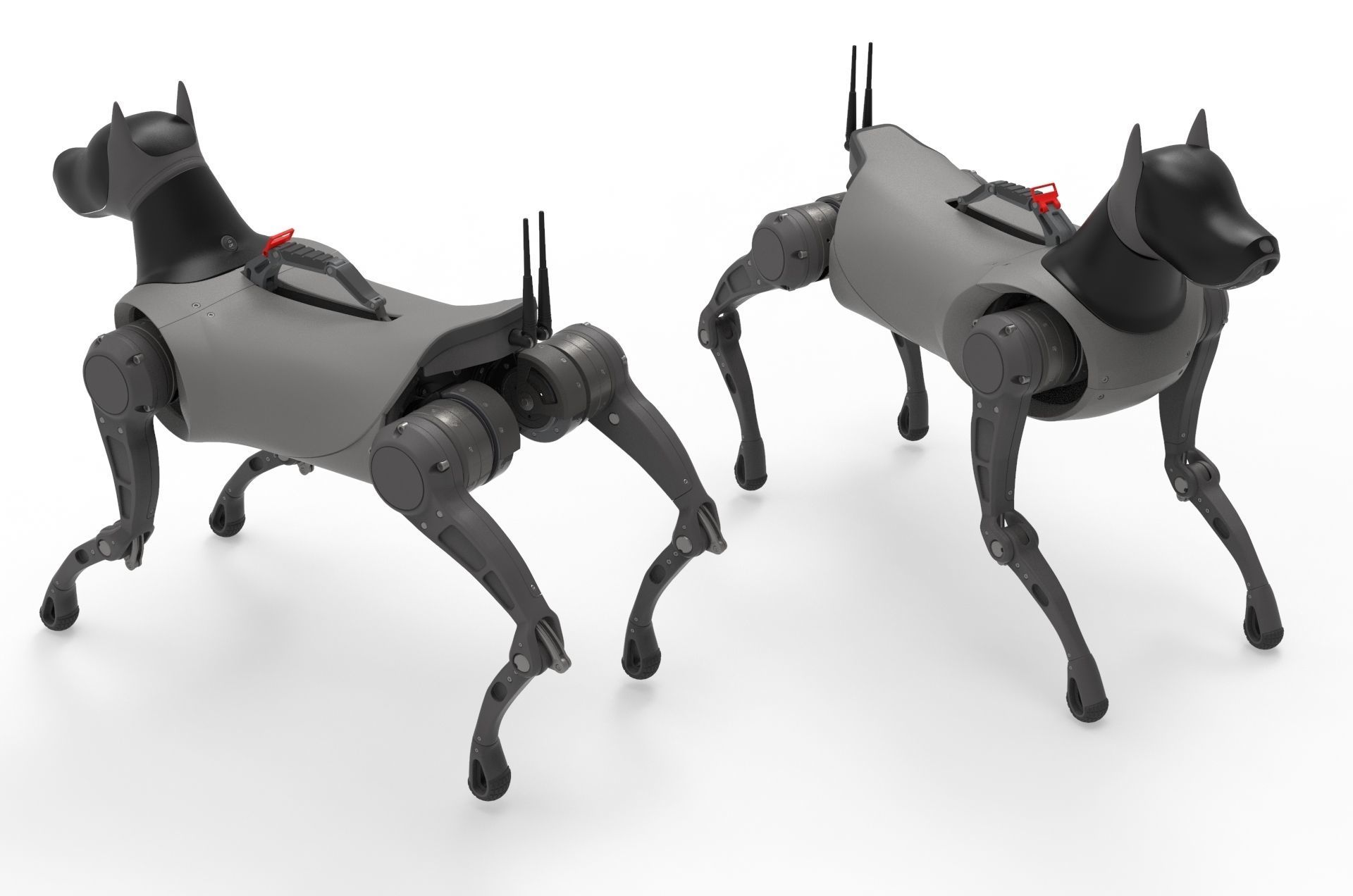 Cyber  Robot dog 3D model_11
