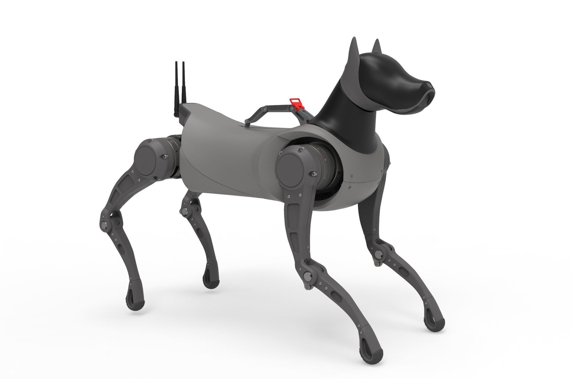 Cyber  Robot dog 3D model_16
