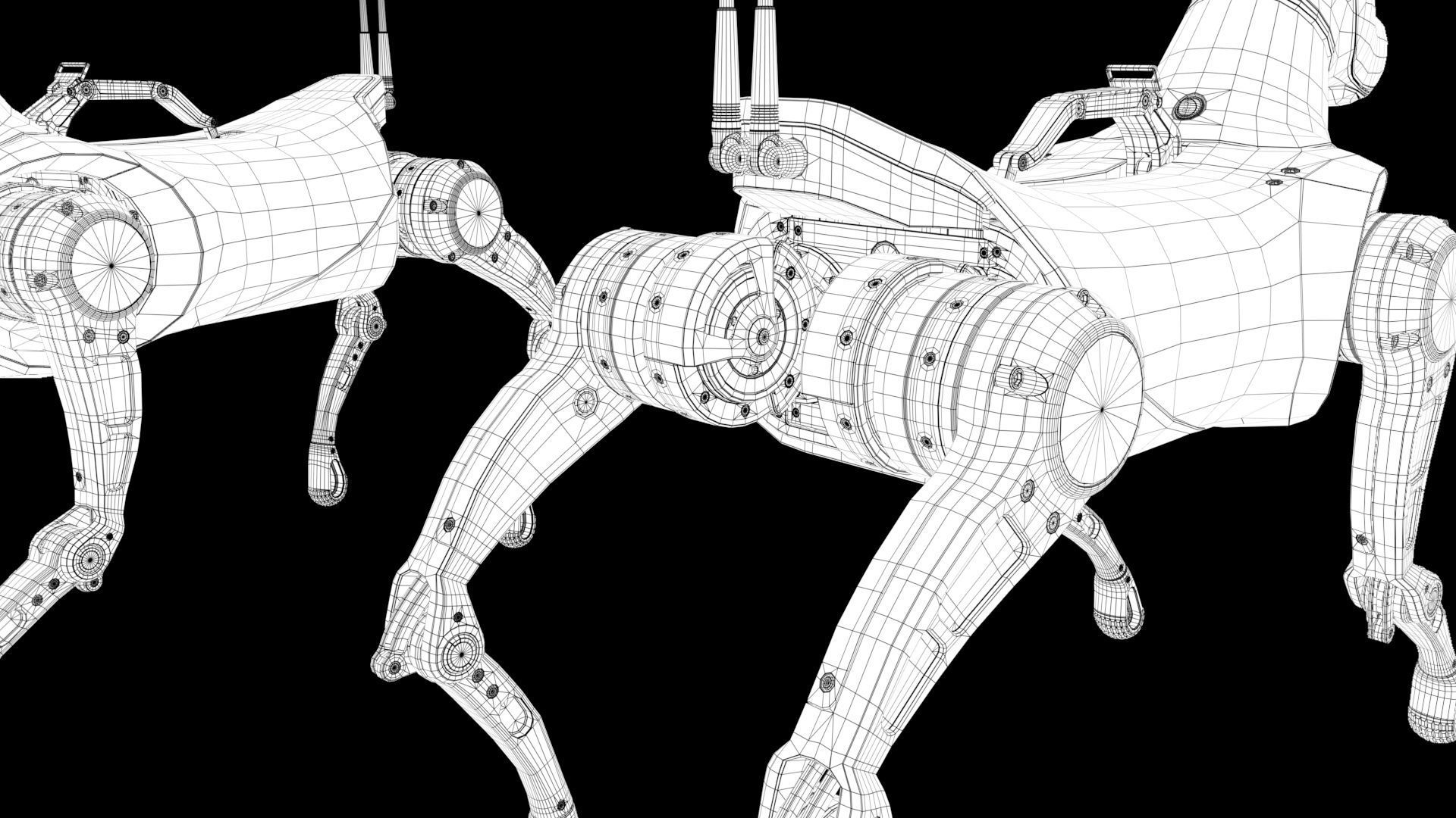 Cyber  Robot dog 3D model_30