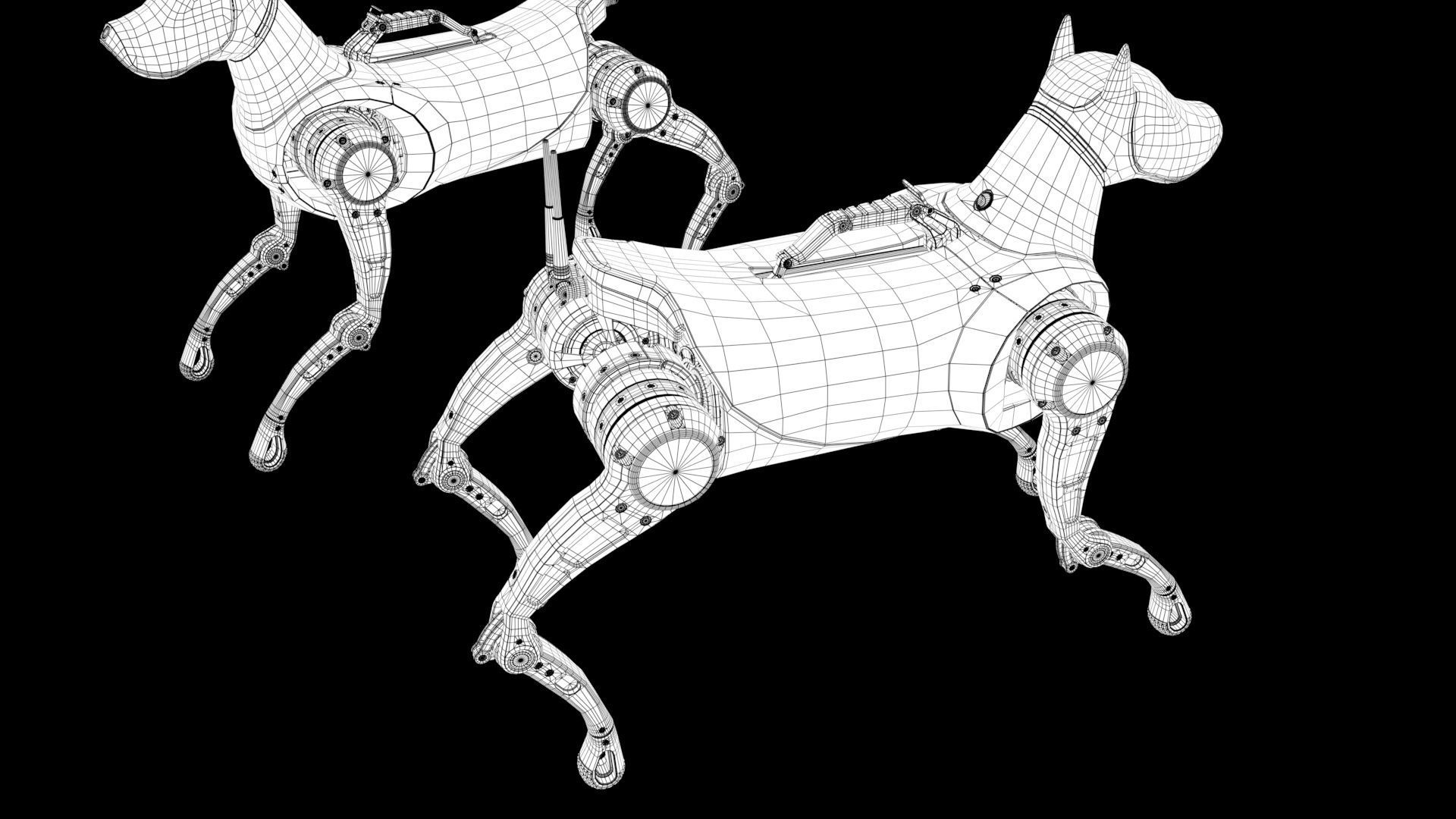 Cyber  Robot dog 3D model_26