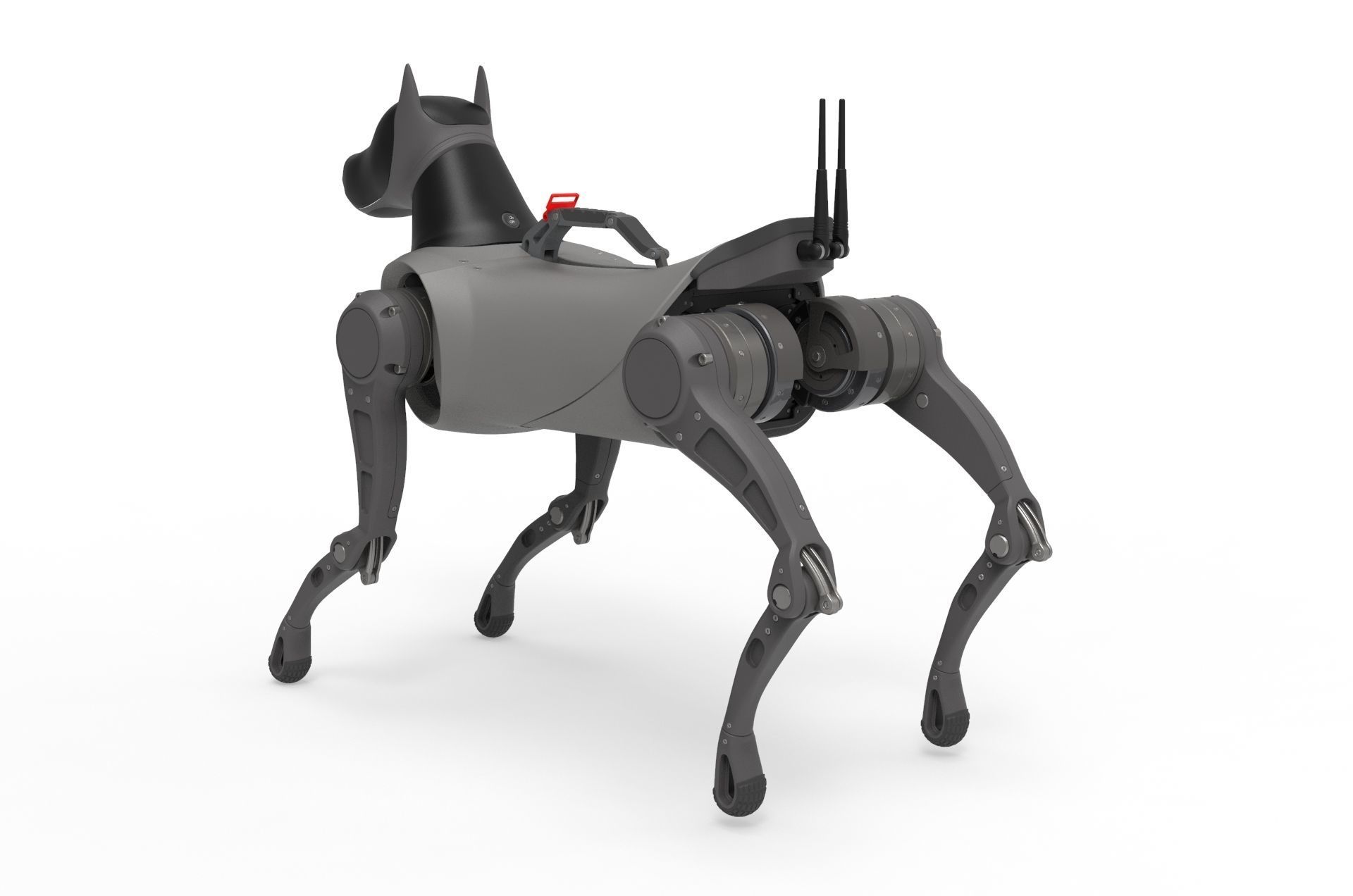 Cyber  Robot dog 3D model_5