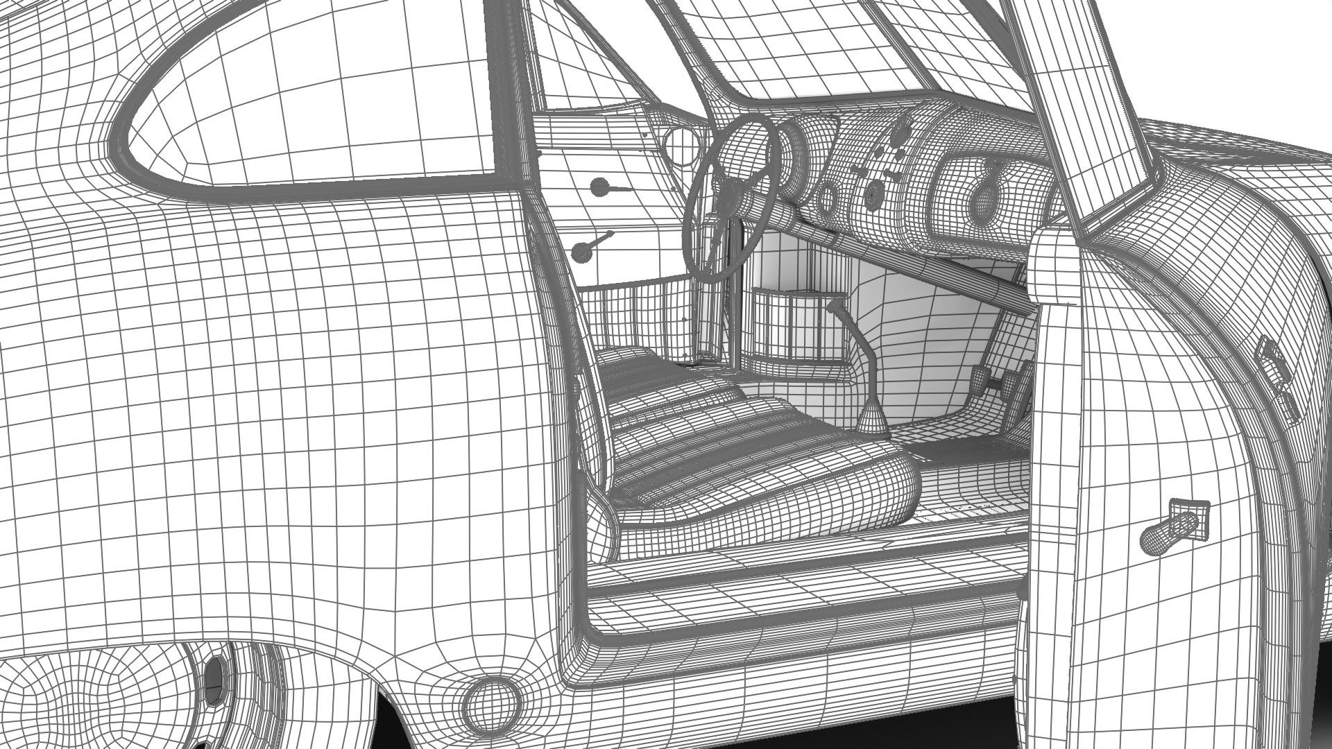 Porsche 356 2 Coupe 1948 HQ 3D model_34