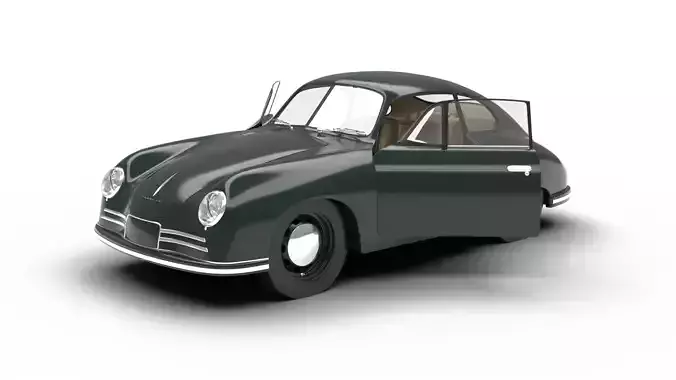 Porsche 356 2 Coupe 1948 HQ 3D model