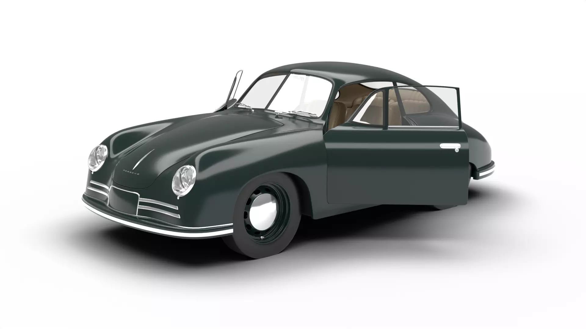 Porsche 356 2 Coupe 1948 HQ 3D model_0