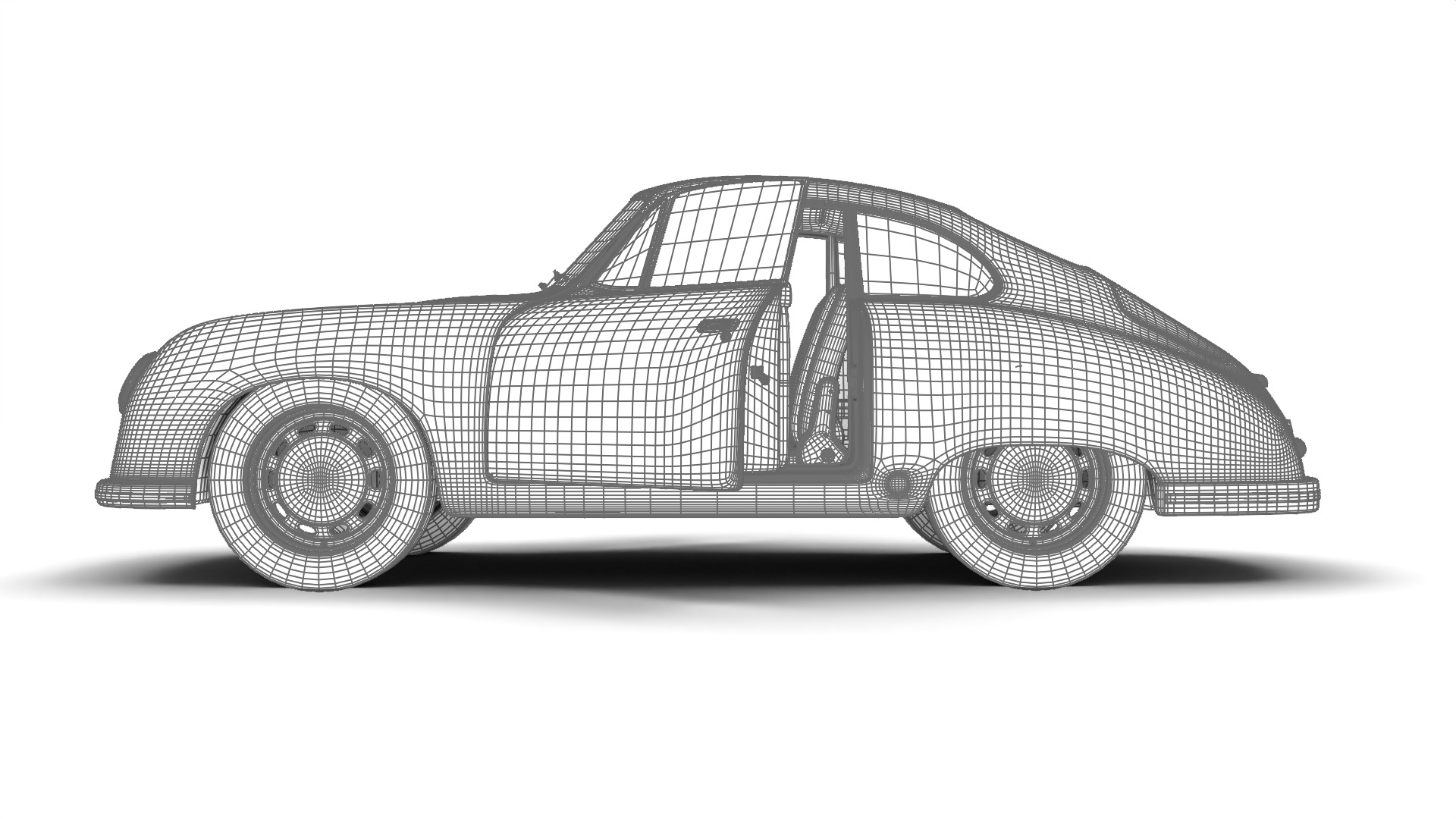 Porsche 356 2 Coupe 1948 HQ 3D model_37
