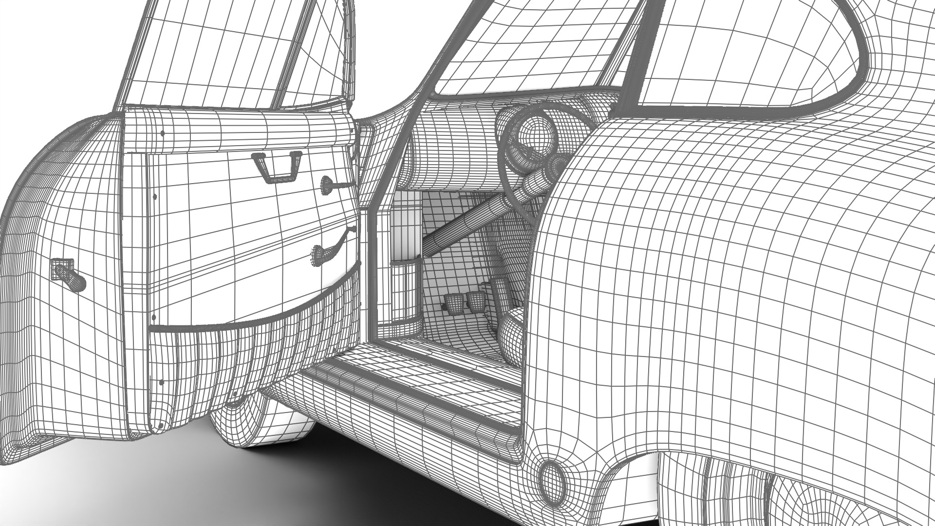 Porsche 356 2 Coupe 1948 HQ 3D model_42