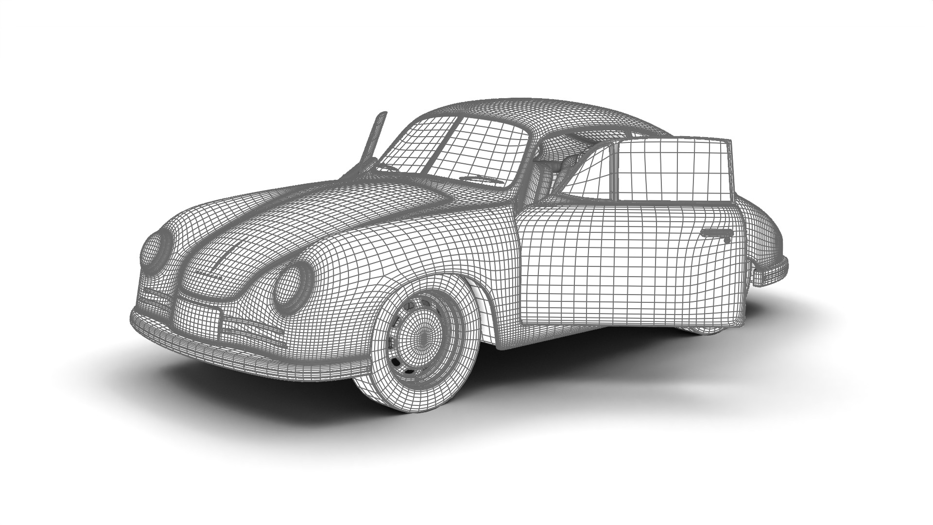 Porsche 356 2 Coupe 1948 HQ 3D model_27