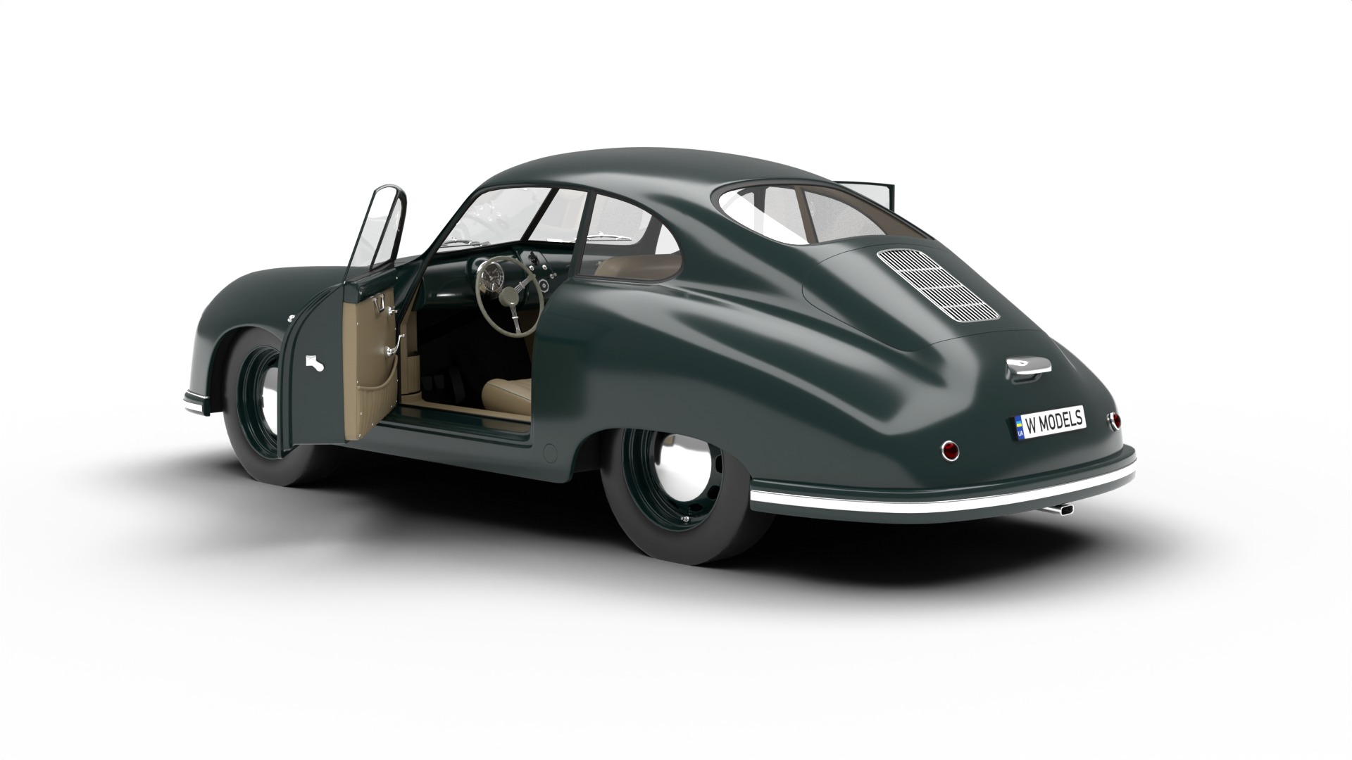 Porsche 356 2 Coupe 1948 HQ 3D model_3