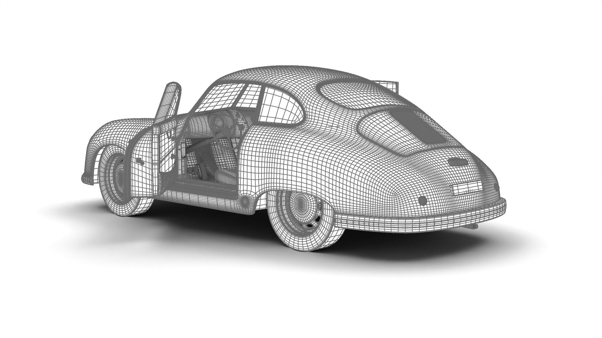 Porsche 356 2 Coupe 1948 HQ 3D model_28