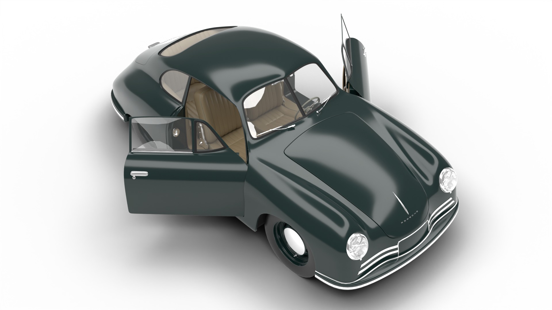 Porsche 356 2 Coupe 1948 HQ 3D model_10