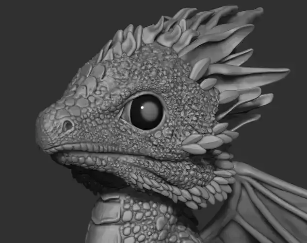 Dragon Baby Sculpture 3D print model