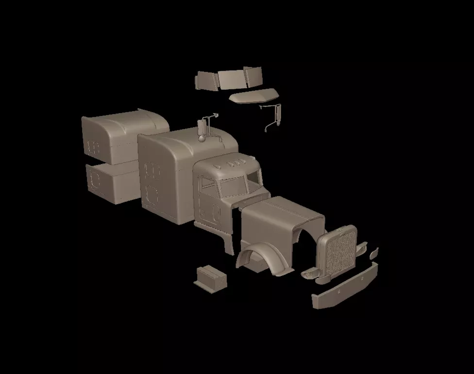 2020 PETERBILT 389 TRUCK 3D PRINT MODEL 3D print model_5