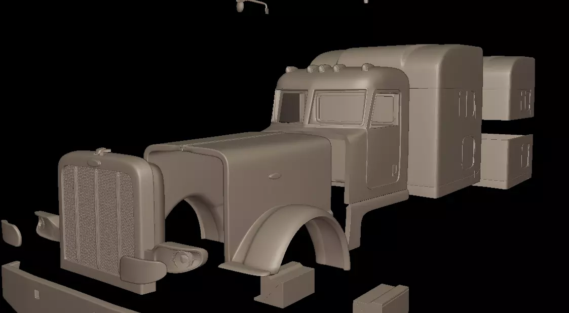 2020 PETERBILT 389 TRUCK 3D PRINT MODEL 3D print model_8