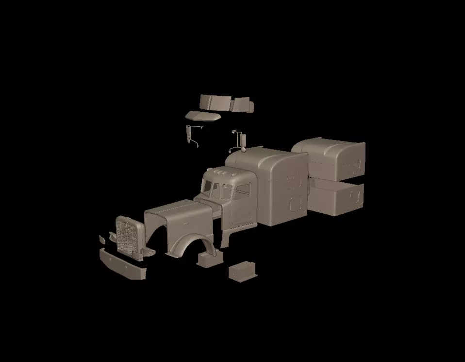2020 PETERBILT 389 TRUCK 3D PRINT MODEL 3D print model_4