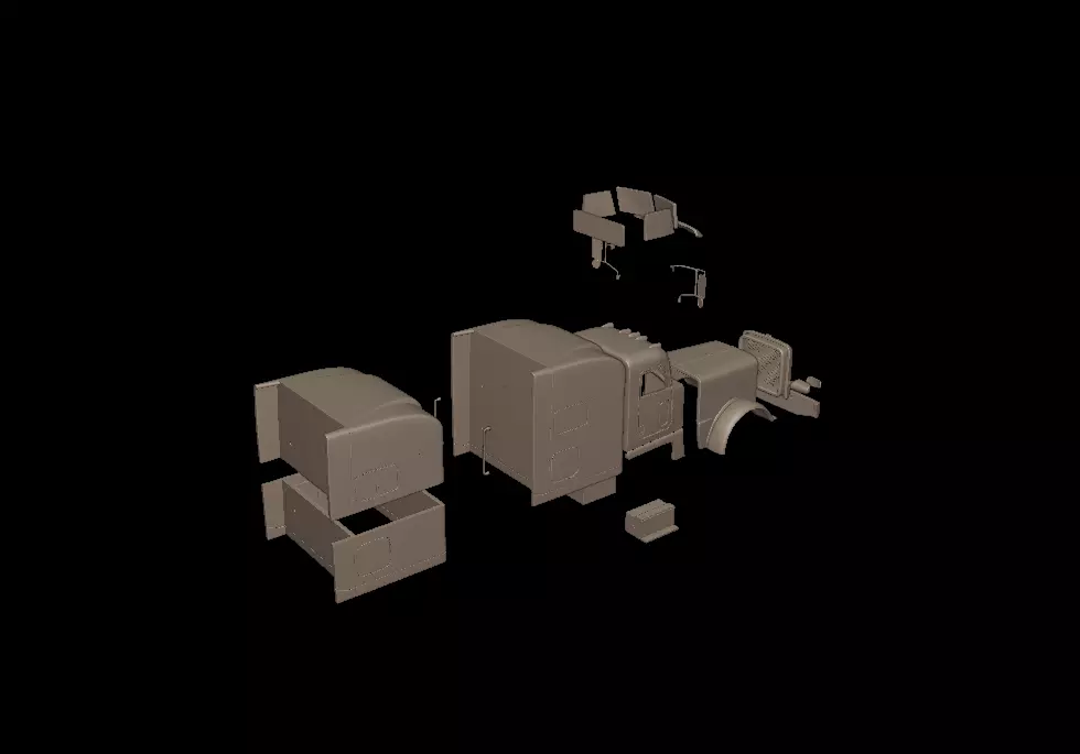 2020 PETERBILT 389 TRUCK 3D PRINT MODEL 3D print model_6