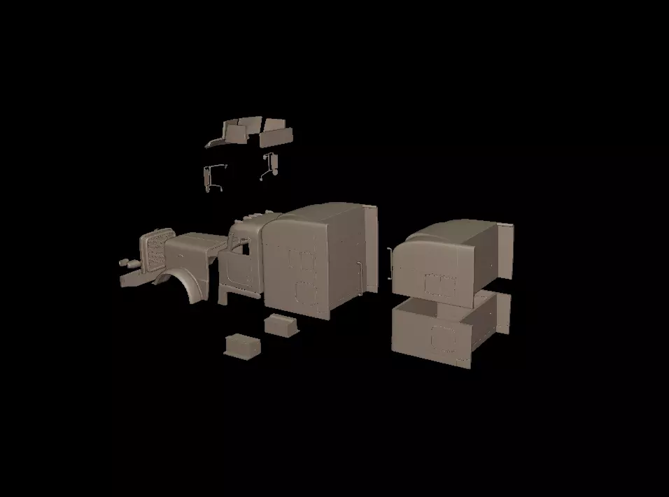 2020 PETERBILT 389 TRUCK 3D PRINT MODEL 3D print model_7