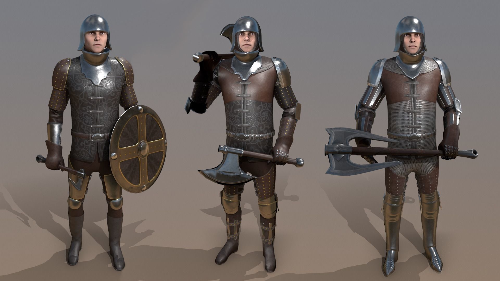 TAB Medieval Knight - 7 Low-poly 3D model_5