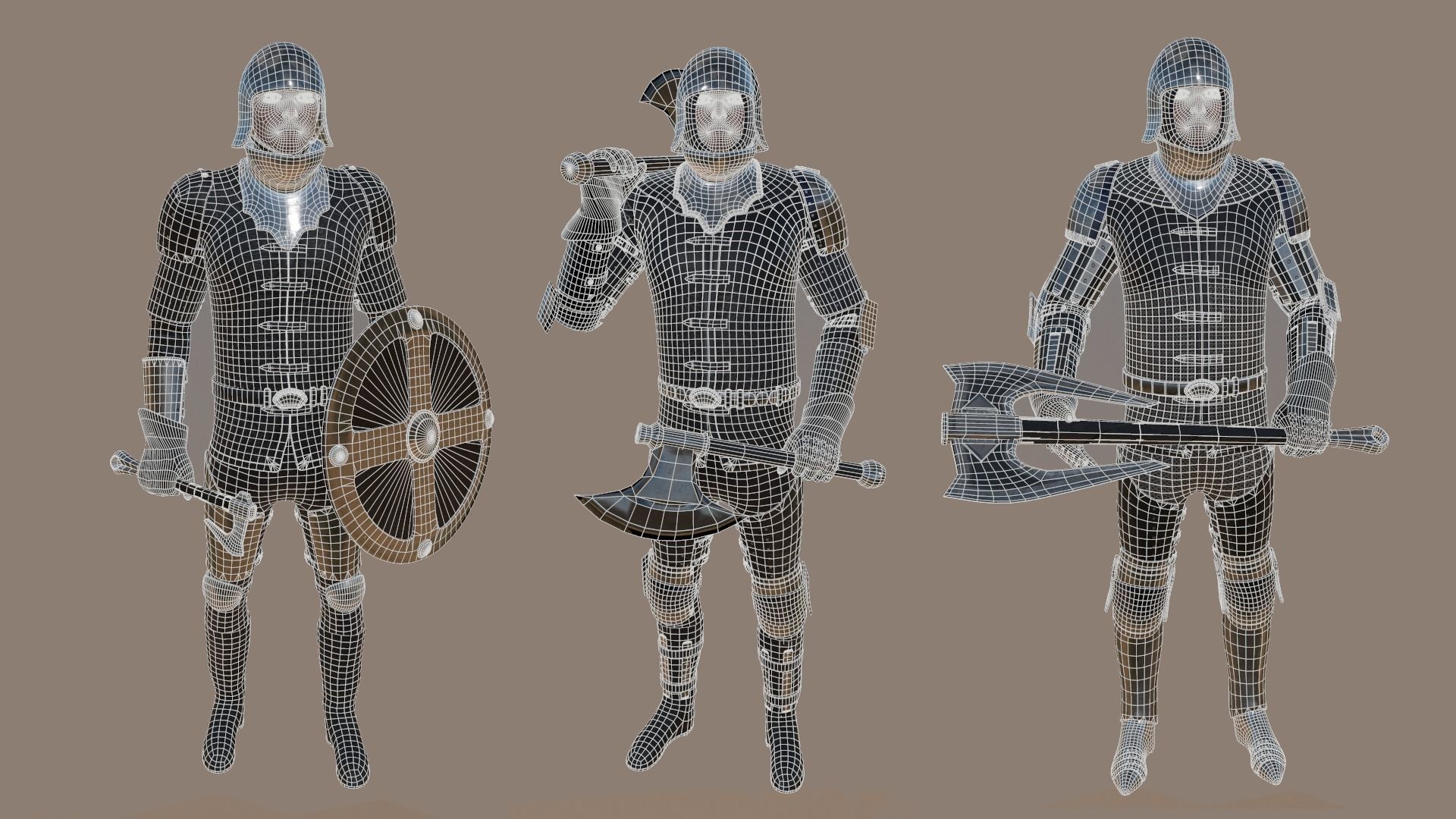 TAB Medieval Knight - 7 Low-poly 3D model_34