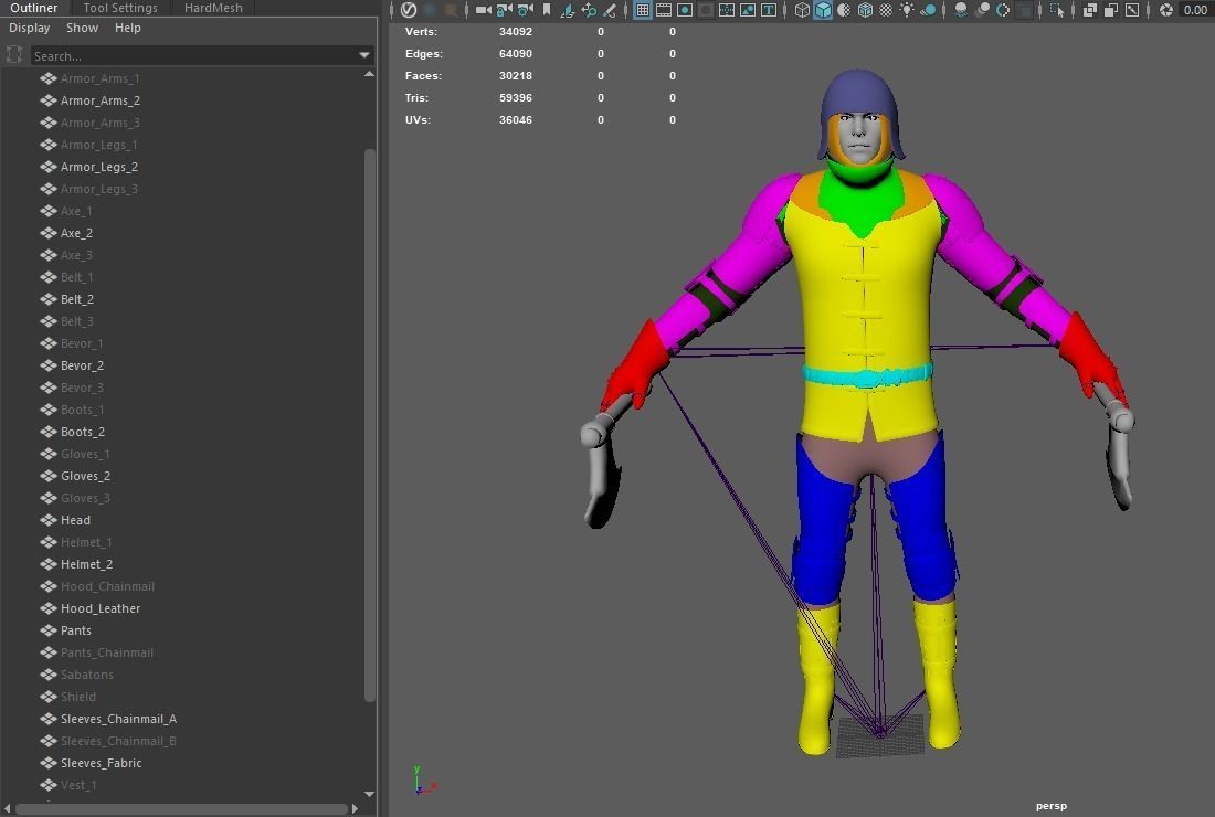 TAB Medieval Knight - 7 Low-poly 3D model_31