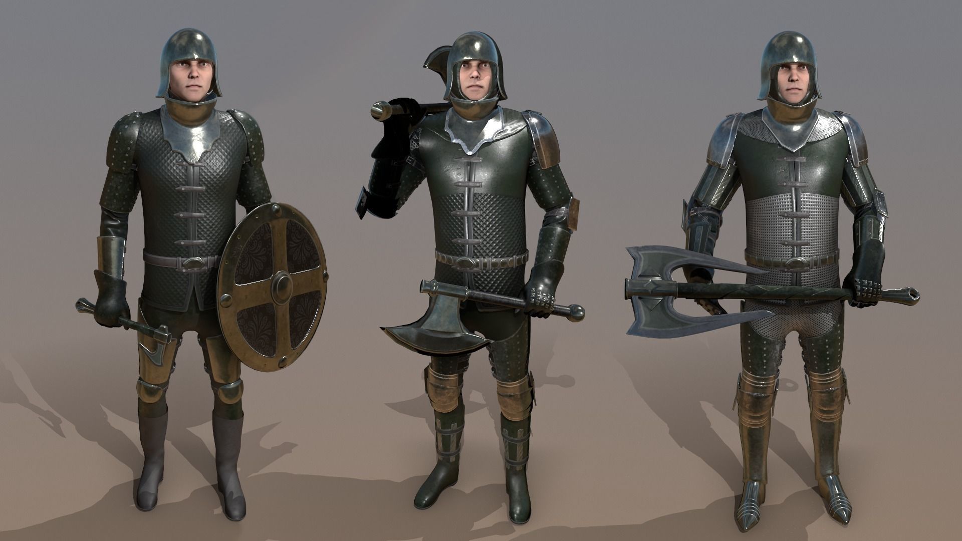TAB Medieval Knight - 7 Low-poly 3D model_6