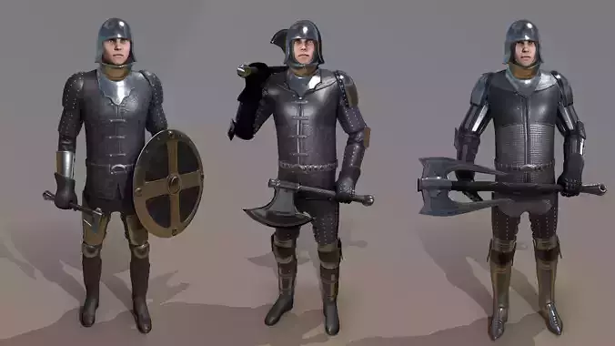 TAB Medieval Knight - 7 Low-poly 3D model