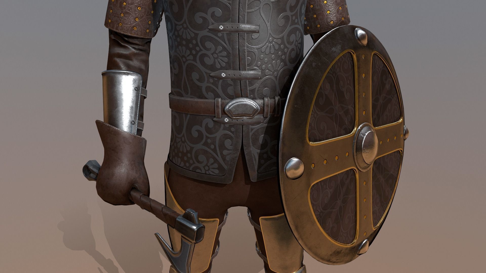 TAB Medieval Knight - 7 Low-poly 3D model_8