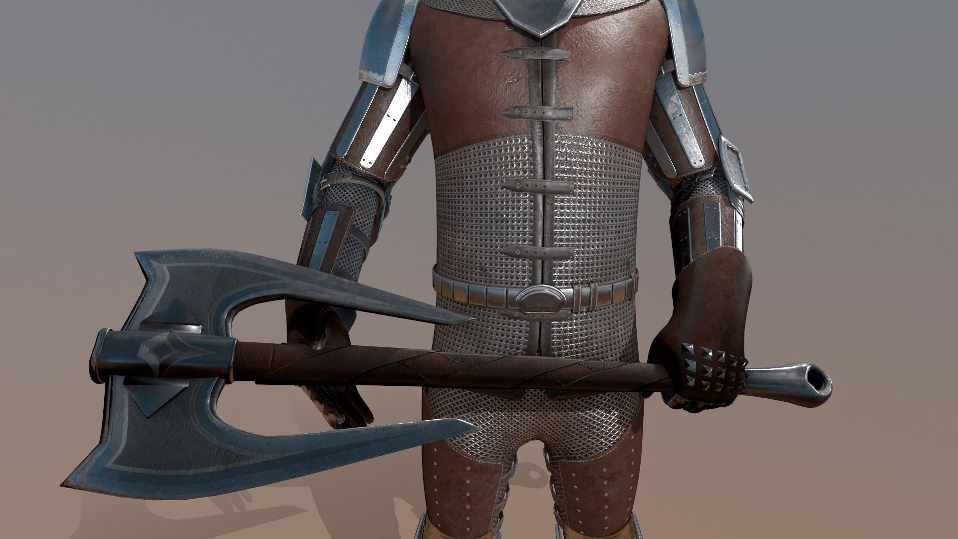 TAB Medieval Knight - 7 Low-poly 3D model_14