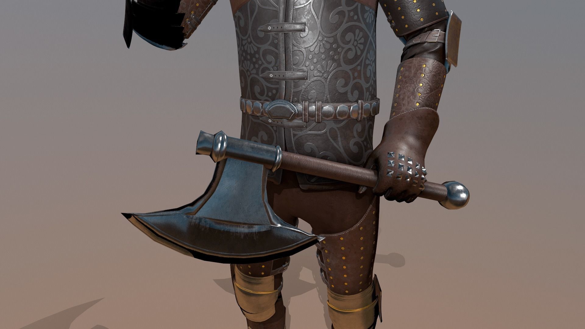 TAB Medieval Knight - 7 Low-poly 3D model_11